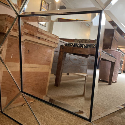 Beveled Square Geometric Mirror
