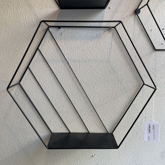 Octagon Black Wire Wall Shelf Small SMALLS