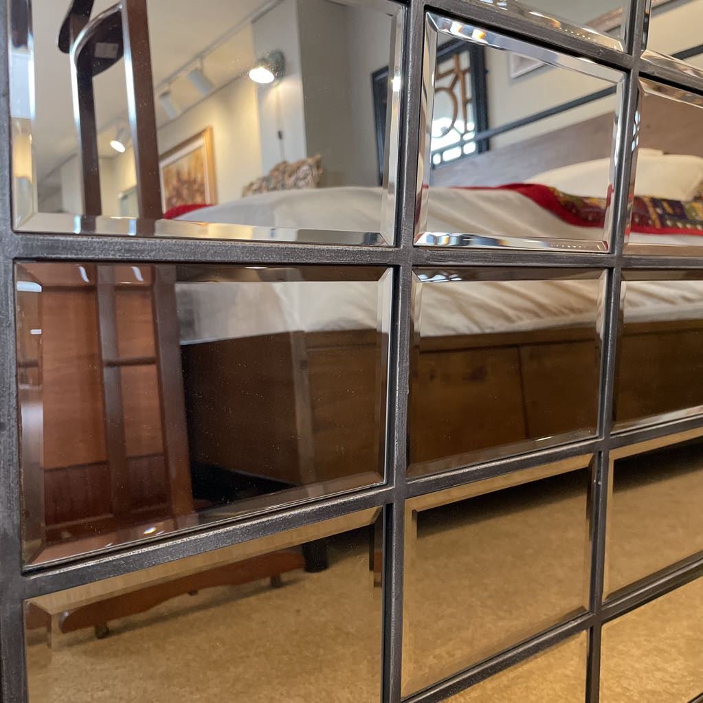 Grid Beveled Mirror