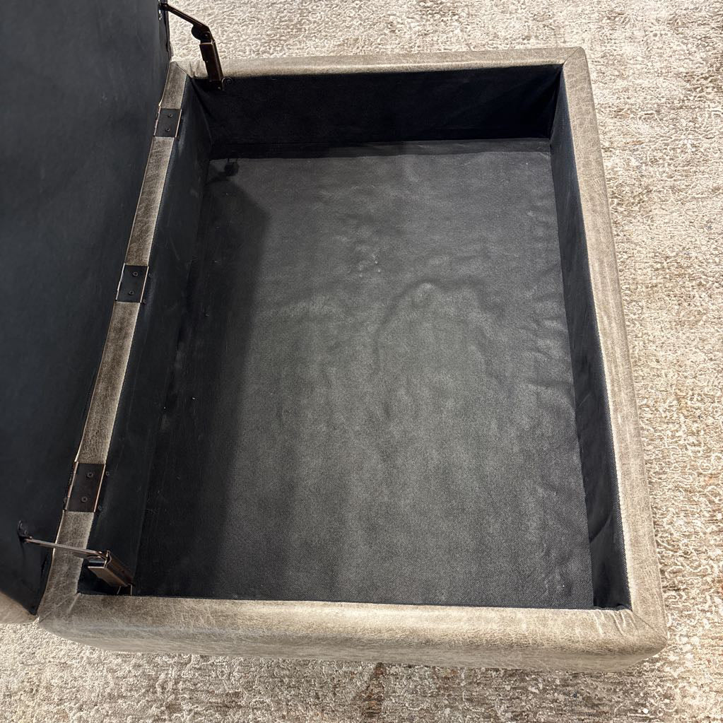 Light Brown Storage Ottoman