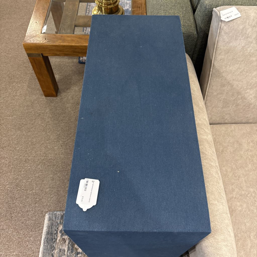 Blue Upholstered Nailhead Cabinet