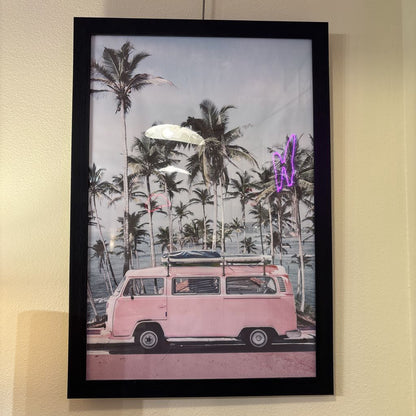 Pink RV Palm Tree Art ART