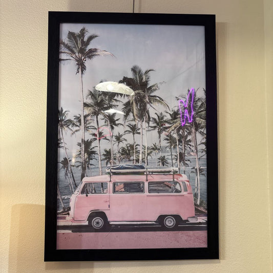 Pink RV Palm Tree Art ART