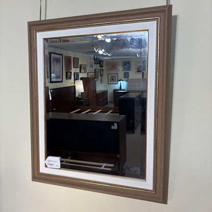 Wood & Gold Frame Beveled Mirror