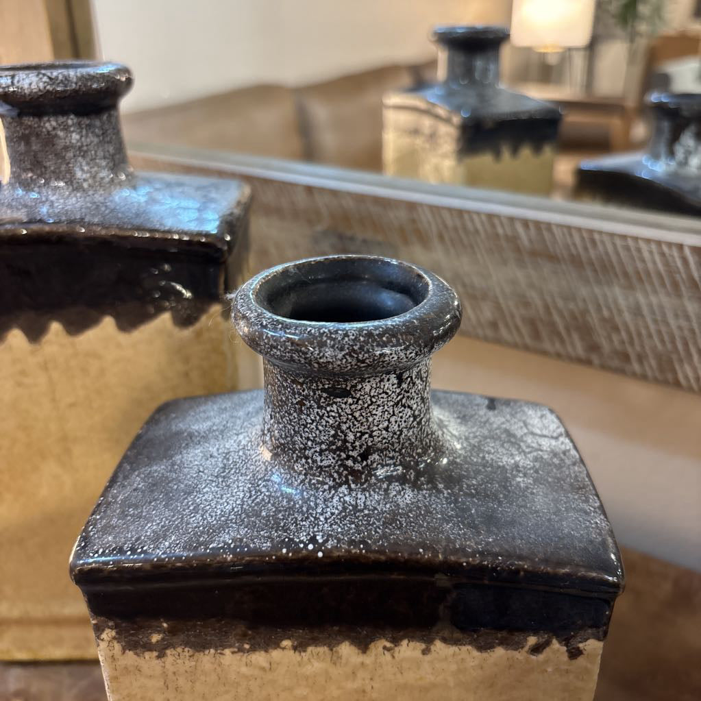 (SET OF 3) Glazed Ceramic Vases SMALLS