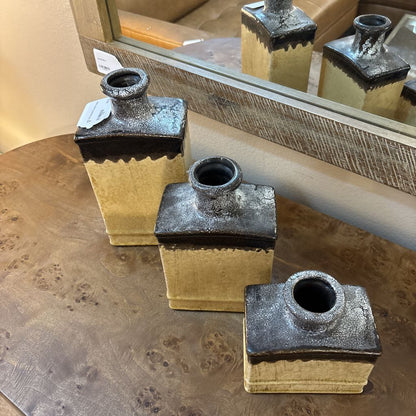 (SET OF 3) Glazed Ceramic Vases SMALLS
