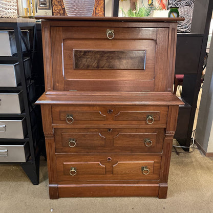 Vintage 3 Drawer Secretary Desk