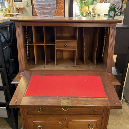 Vintage 3 Drawer Secretary Desk