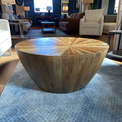 Wood Drum Coffee Table