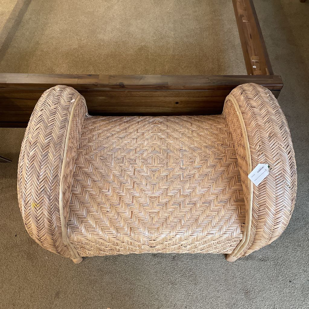 Rattan Woven Curved Arm Bench C ACCENT BENCHES