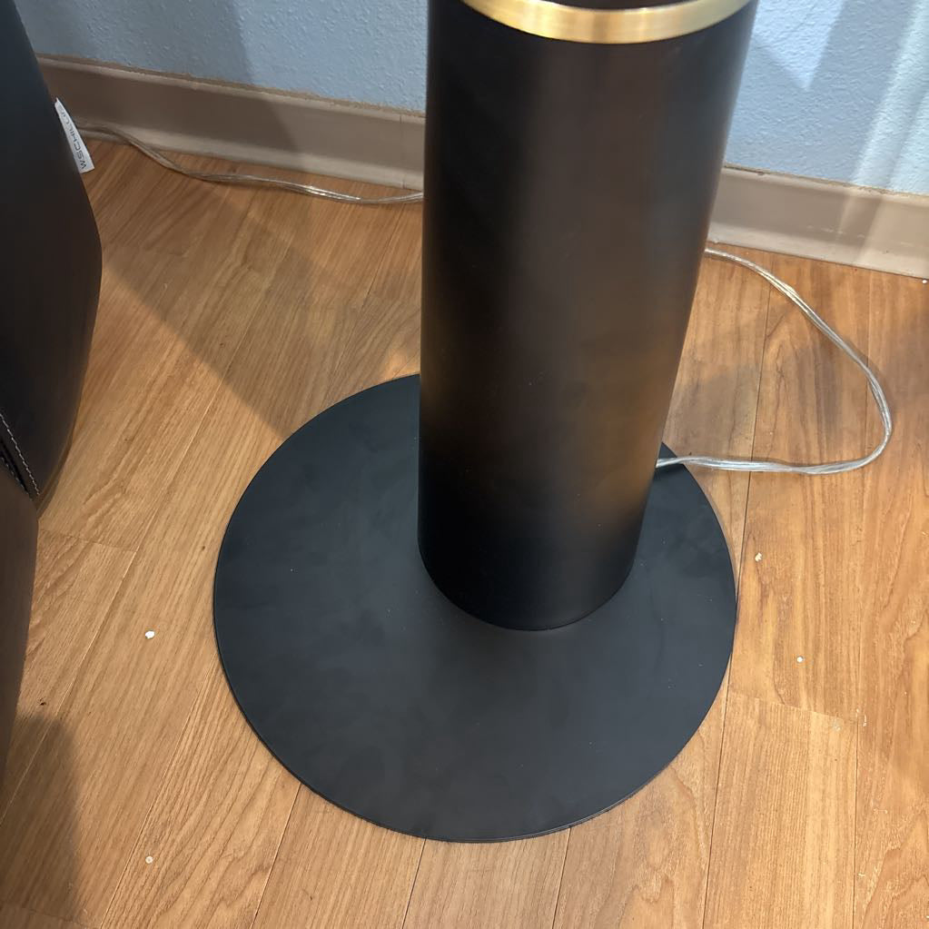 Black and Brass Arc Floor Lamp LAMPS