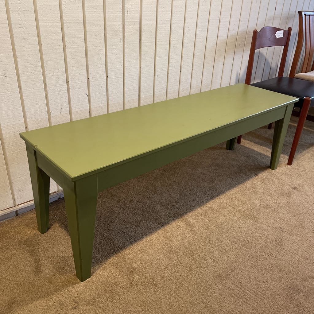 Green Painted Bench C DINING BENCHES