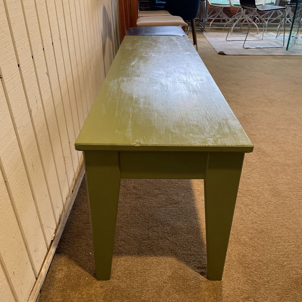 Green Painted Bench C DINING BENCHES
