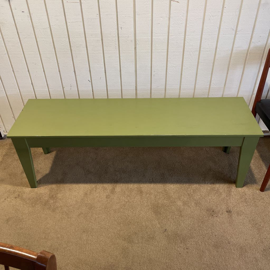 Green Painted Bench C DINING BENCHES