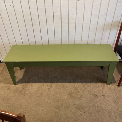 Green Painted Bench C DINING BENCHES
