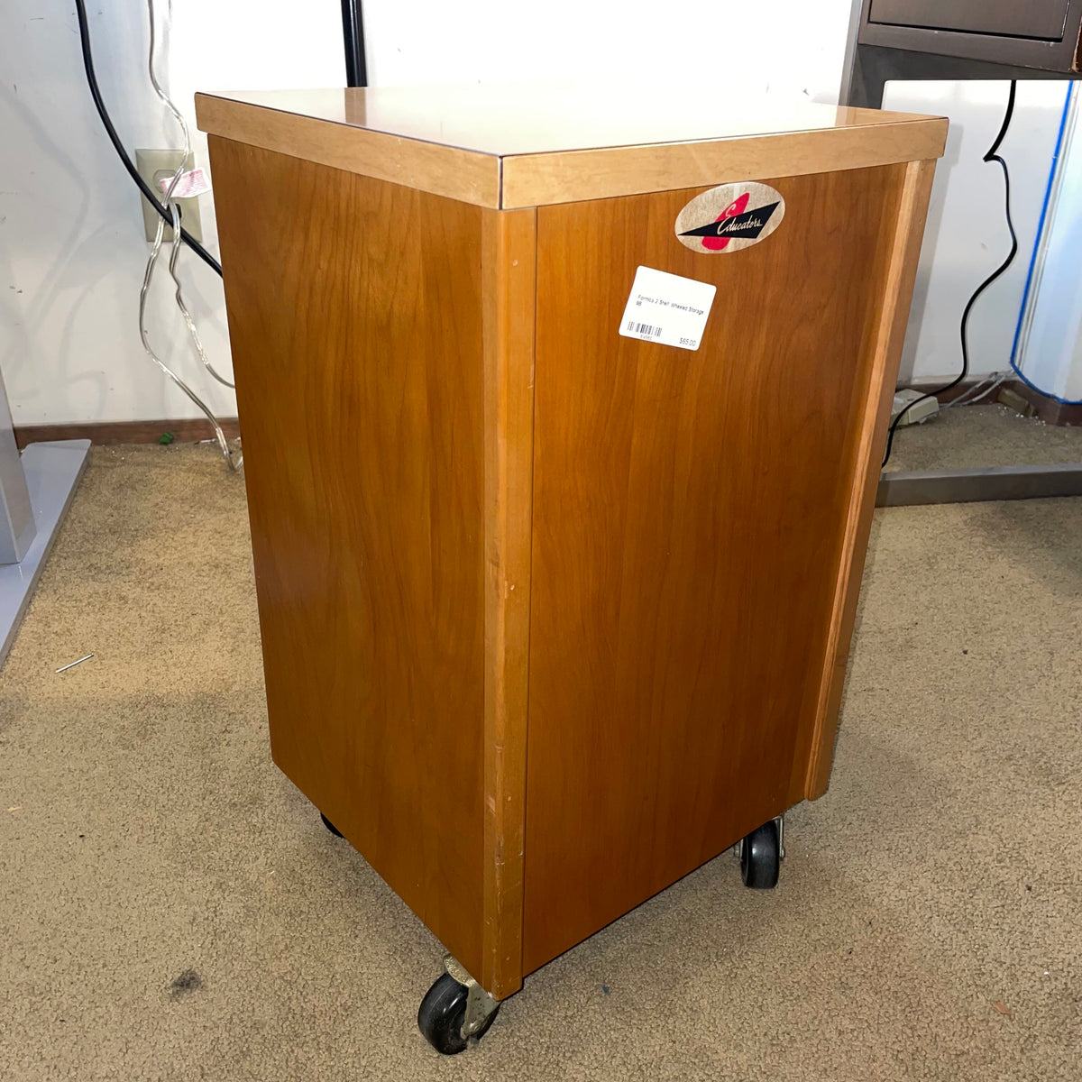 Formica 2 Shelf Wheeled Storage