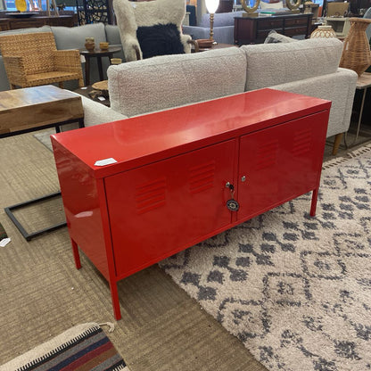 Red Metal Locker Media Unit (AS IS)