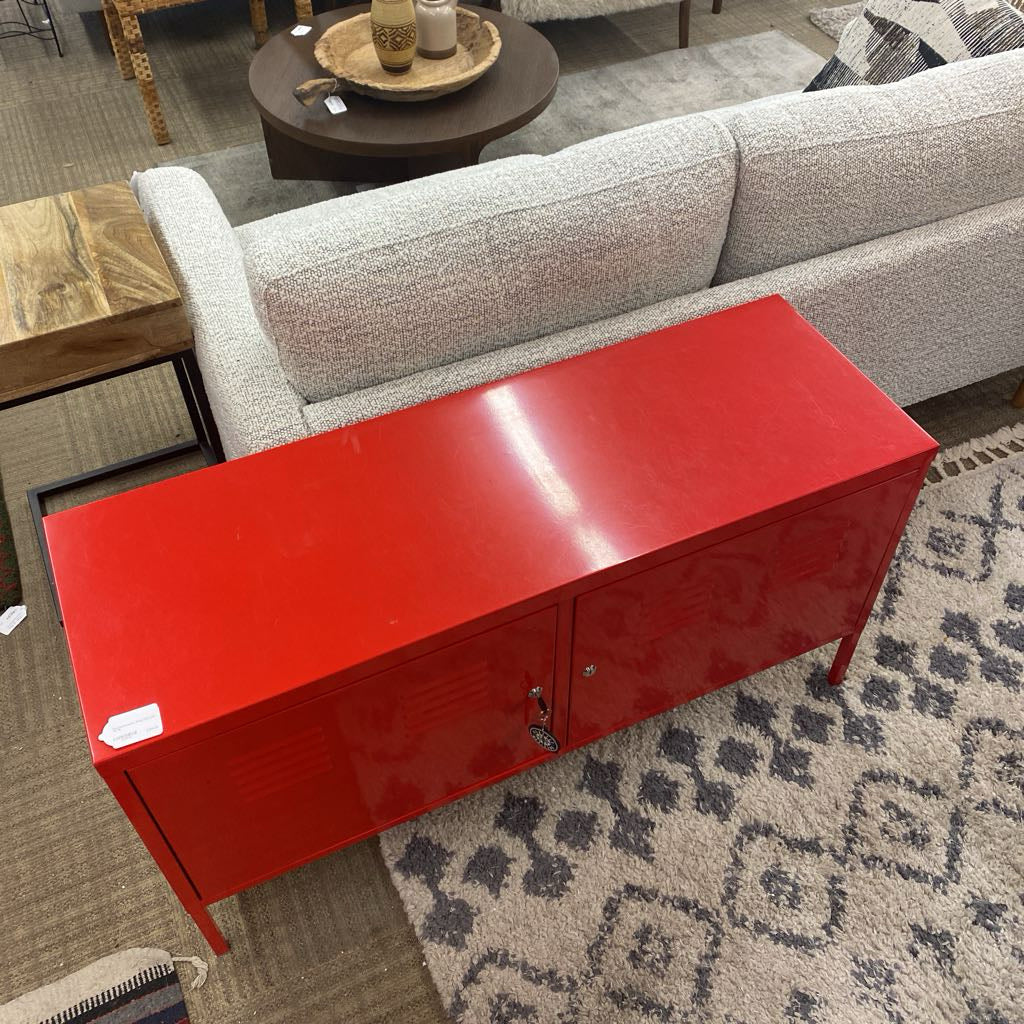 Red Metal Locker Media Unit (AS IS)
