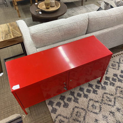 Red Metal Locker Media Unit (AS IS)