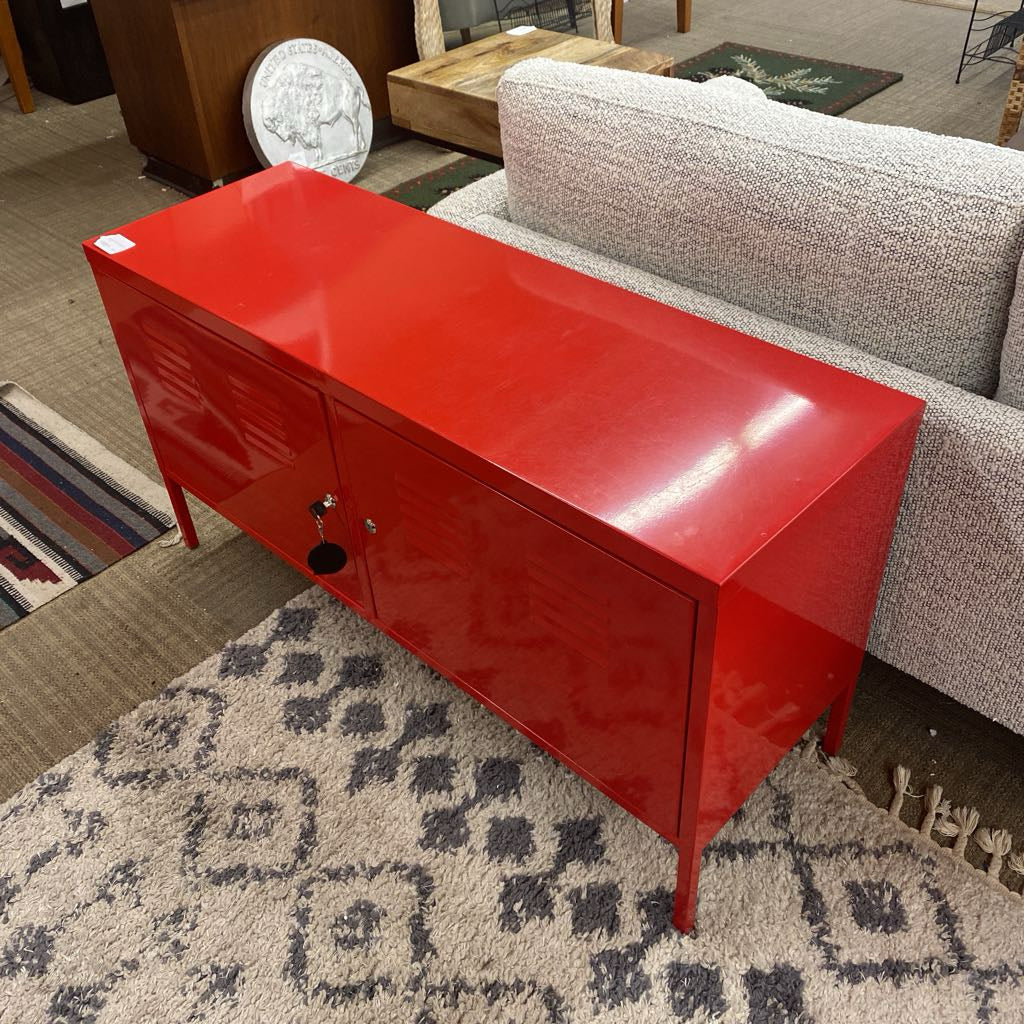 Red Metal Locker Media Unit (AS IS)