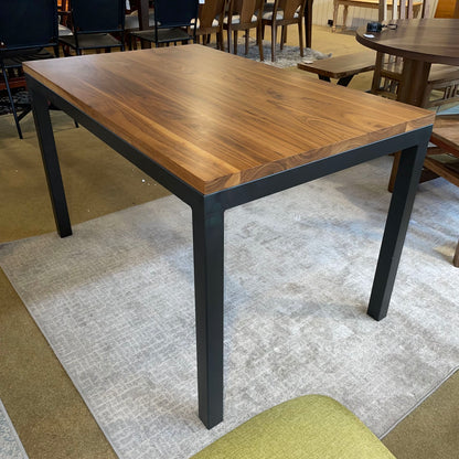 R&B Parsons Metal Frame Wood Top Dining Table