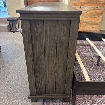 Solid Wood Grey Brushed 7 Drawer Lowboy