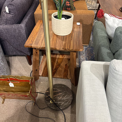 Brass Shade Smart Switch 3 Arm Arc Lamp