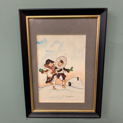 Vintage Signed Parka Dancing Art ART