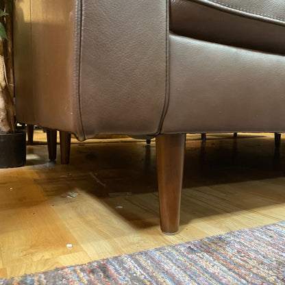 Malmo Mocha Leather RAF Chaise Sectional