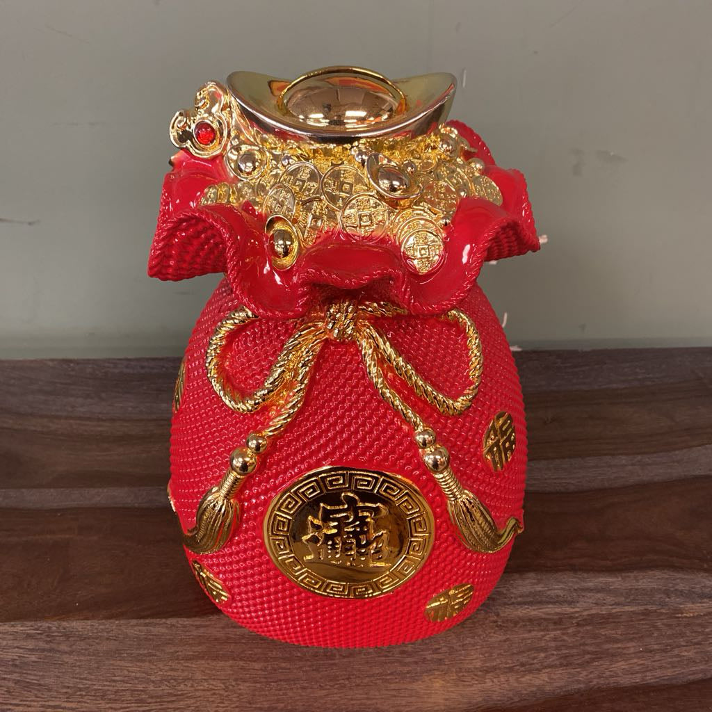 Feng Shui Lucky Money Bag Coin Bank