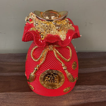 Feng Shui Lucky Money Bag Coin Bank