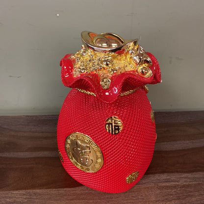 Feng Shui Lucky Money Bag Coin Bank