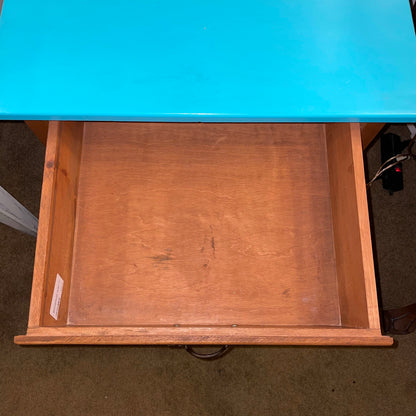 Small Cabinet with 1 Drawer and Blue-Green Painted Top C CABINETS