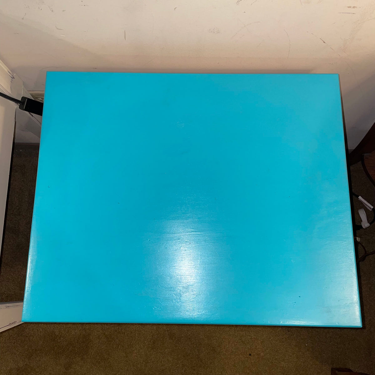 Small Cabinet with 1 Drawer and Blue-Green Painted Top C CABINETS