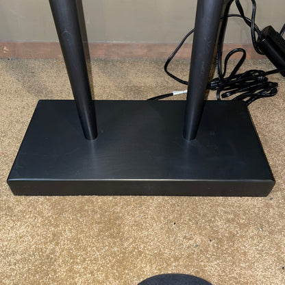 2 Bulb Black & White Double Base Floor Lamp