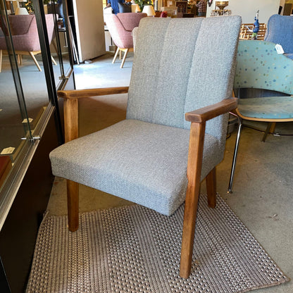 MC Style Wood & Grey Upholstered Accent Chair U ACCENT CHAIRS