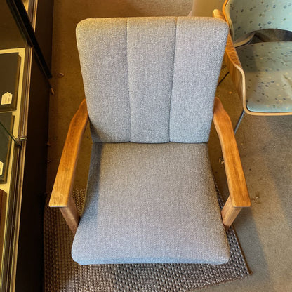 MC Style Wood & Grey Upholstered Accent Chair U ACCENT CHAIRS