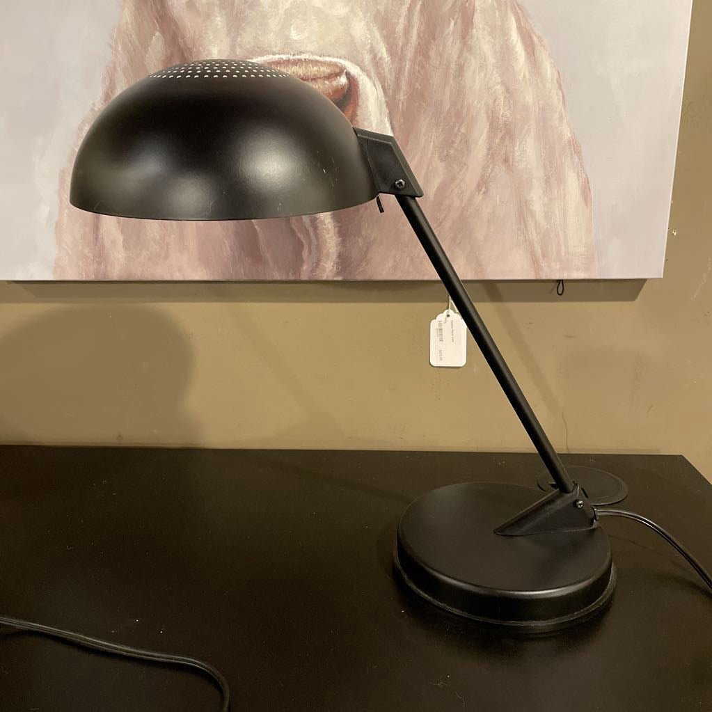 Round Shade & Base Black Desk Lamp LAMPS