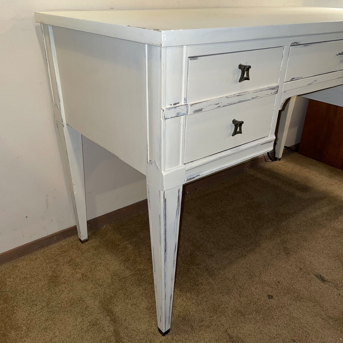 Shabby Chic White 3 Drawer Desk C DESKS