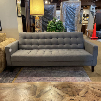 Dania Grey MCM Style Tufted Sofa U SOFAS