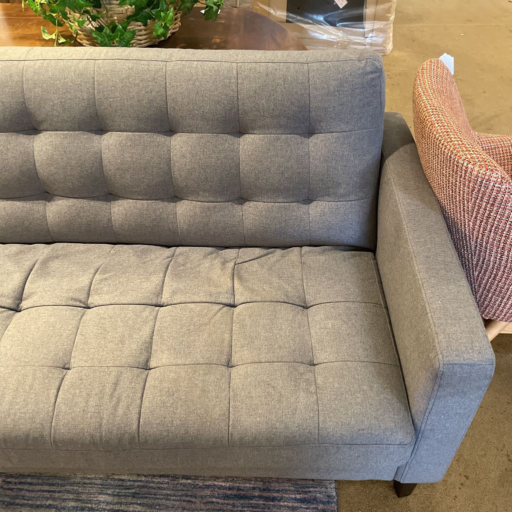 Dania Grey MCM Style Tufted Sofa U SOFAS