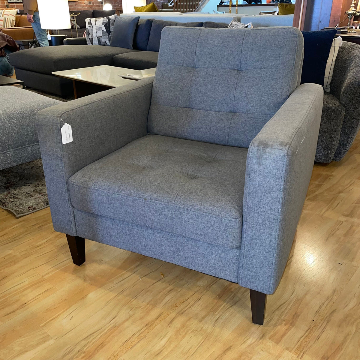 Dania Grey "Laura" MCM Style Tufted Chair U ACCENT CHAIRS