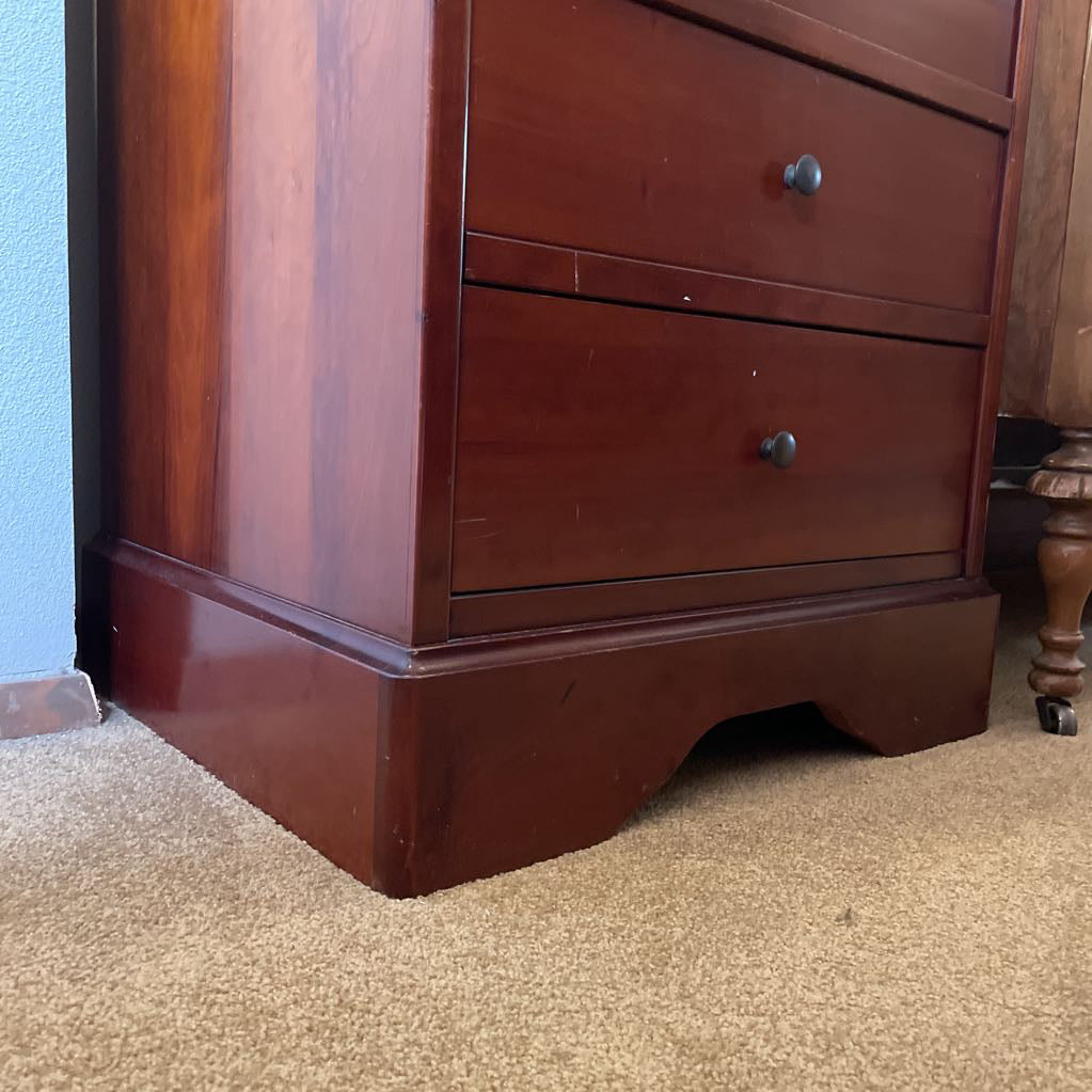 Tall Warm Wood 8 Drawer Chest C HIGHBOYS