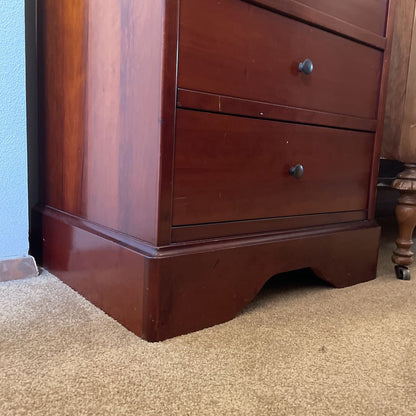 Tall Warm Wood 8 Drawer Chest C HIGHBOYS