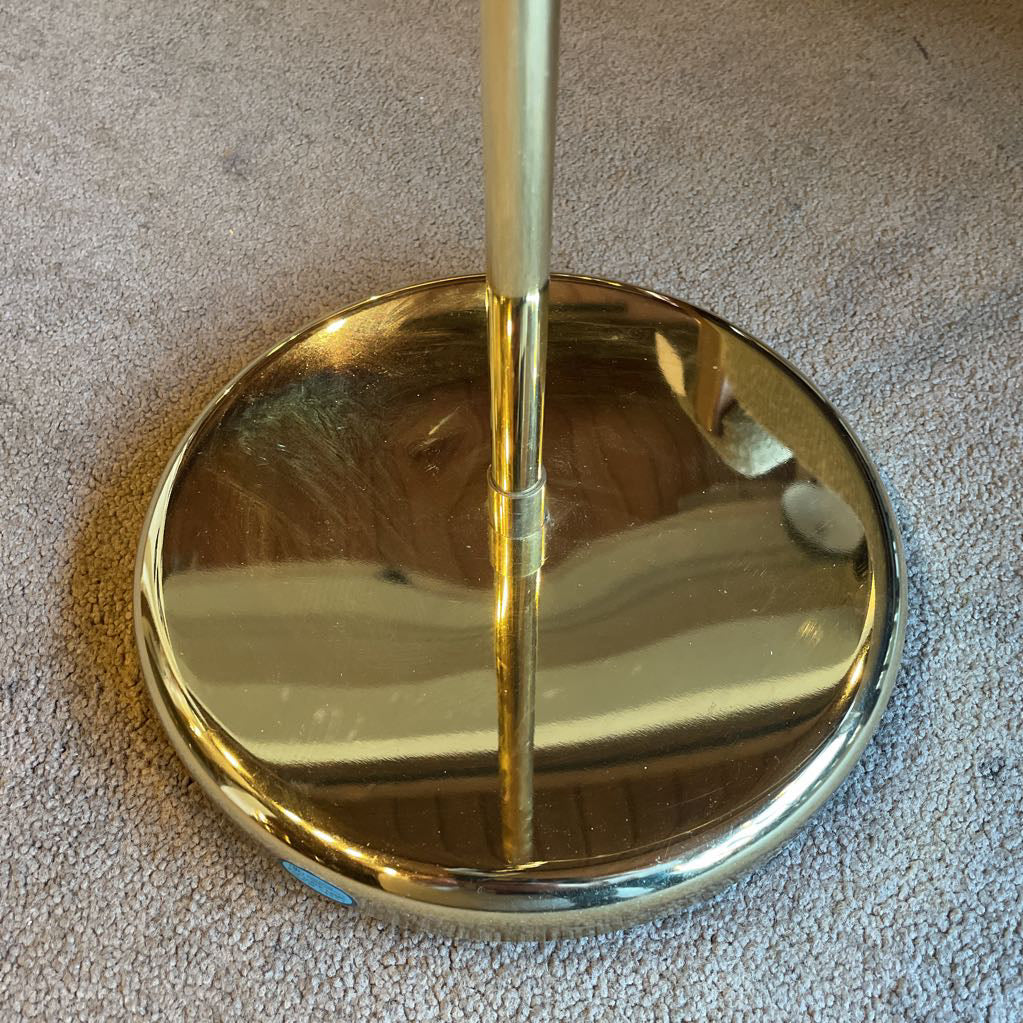 Golden Brass Bankers Style Floor Lamp