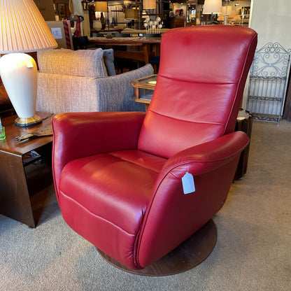 Stressless Red Leather Power Recliner