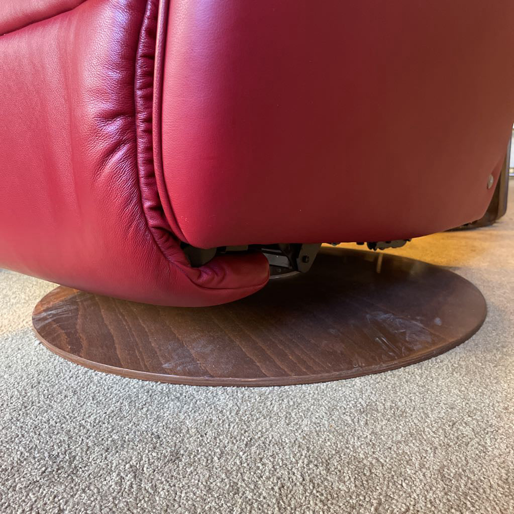 Stressless Red Leather Power Recliner