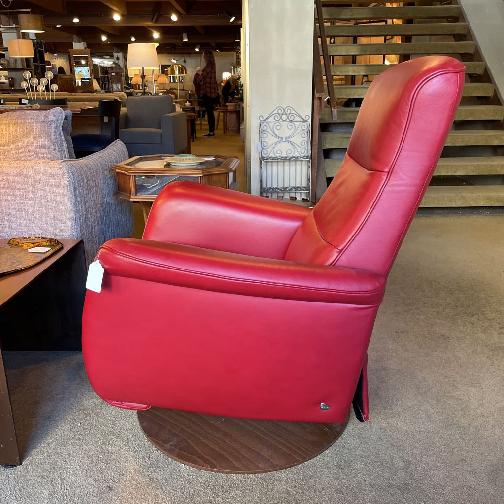 Stressless Red Leather Power Recliner
