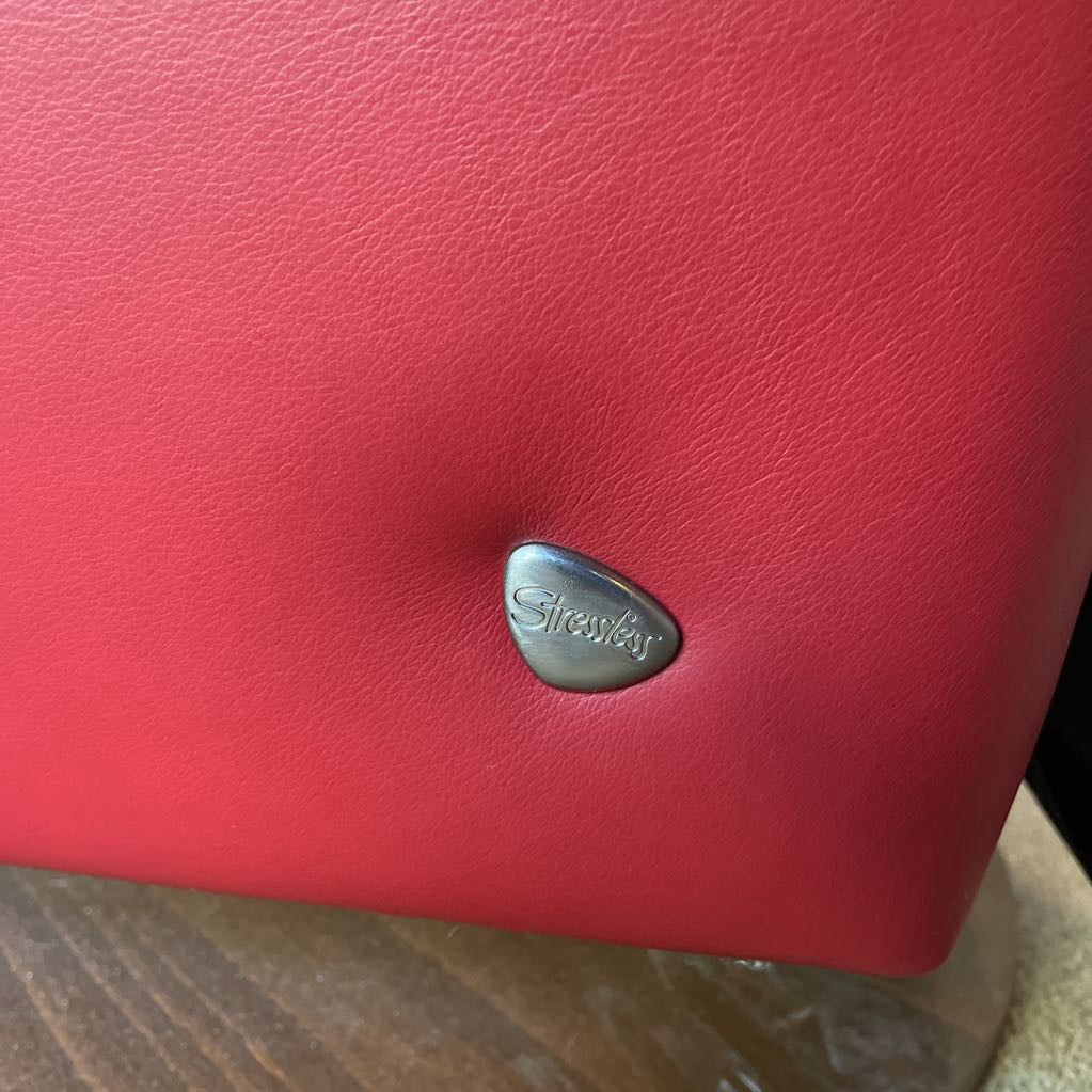 Stressless Red Leather Power Recliner
