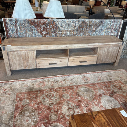 Rustic Wood Long Media Stand